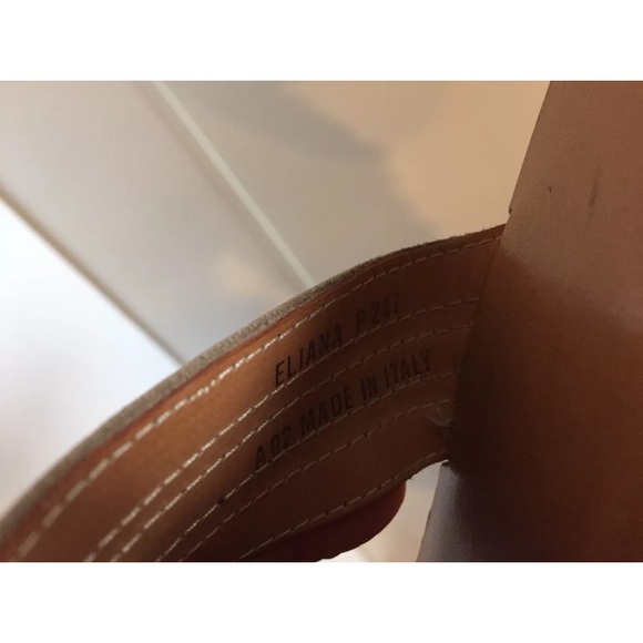 Coach wood platform mules stripe slides sandals 6 - Picture 8 of 8